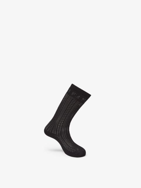 FENDI Black cotton socks