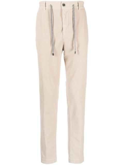 PESERICO drawstring-waist corduroy trousers
