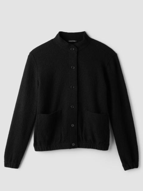 EILEEN FISHER Lightweight Boiled Wool Flight Jacket in Regenerative Wool
