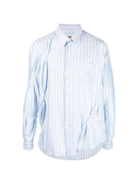 424 pinched striped shirt