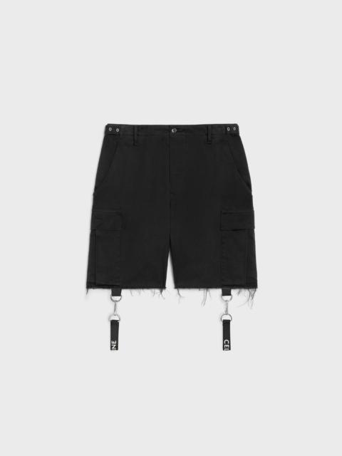shorts with celine straps in cotton