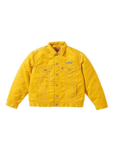 Supreme Supreme FW19 Week 9 x Levis Nylon Trucker Jacket Crossover Denim Unisex Yellow SUP-FW19-840
