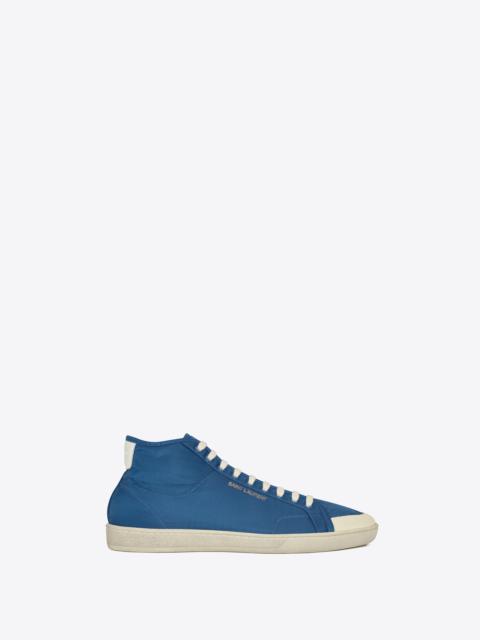 SAINT LAURENT court classic sl/39 mid-top sneakers in nylon and leather