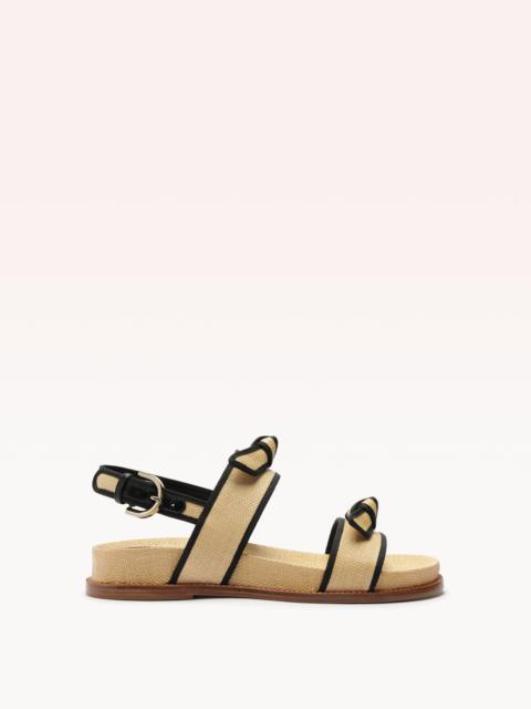 ALEXANDRE BIRMAN GROSGRAIN RAFFIA SPORT SANDAL