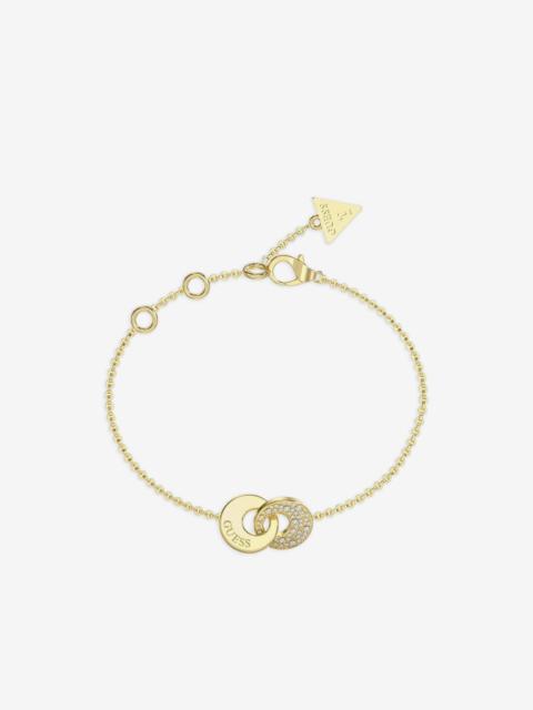 GUESS USA Blooming Summer pavé interlocking-link bracelet