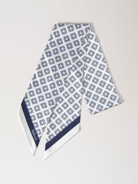 Mulberry Large Skinny Scarf - Mulberry Tree Eggshell Recycled Polyester