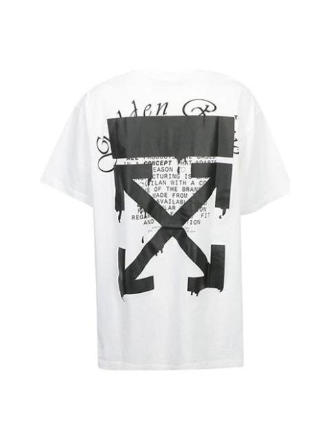 Off-White Off-White SS20 Dripping Arrows Logo Loose Short-Sleeved OMAA038R201850050110