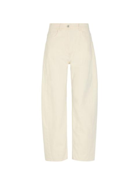 Another Tomorrow Curved barrel jeans