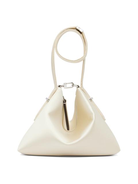 Totême Off-White Bevel Satin Wristlet Clutch