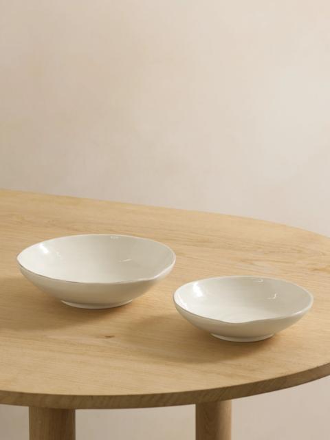 Brunello Cucinelli Set of two glazed ceramic bowls White