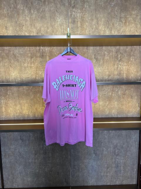 BALENCIAGA Balenciaga Pink Logo Short Sleeve Top