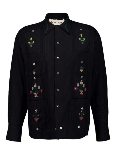 baziszt embroidered long-sleeve shirt