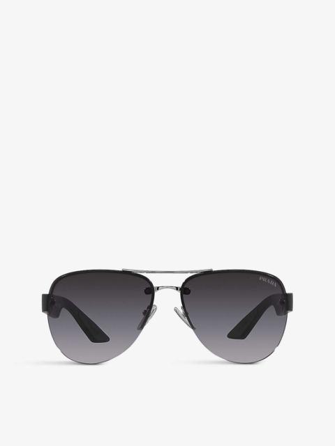 PS 52YS pilot-frame metal sunglasses