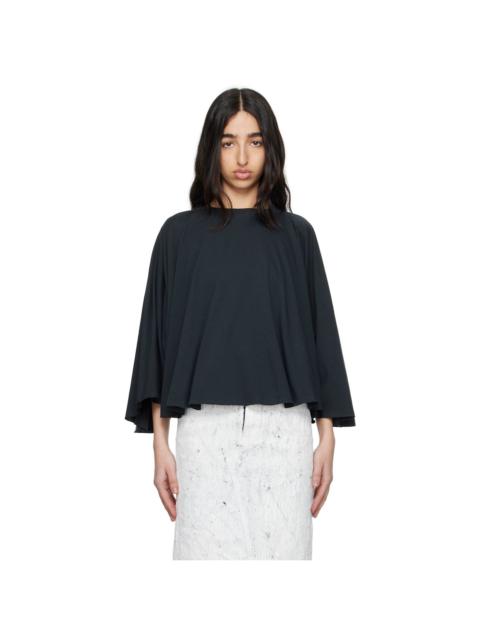 MM6 Maison Margiela Black Basic Jersey Long-Sleeved T-shirt