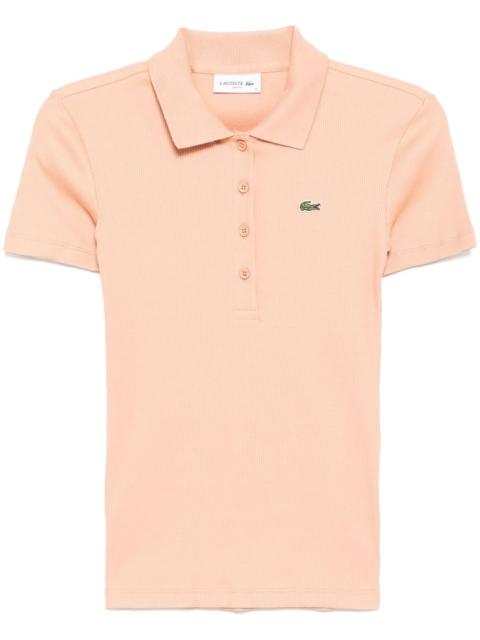 LACOSTE ribbed polo top