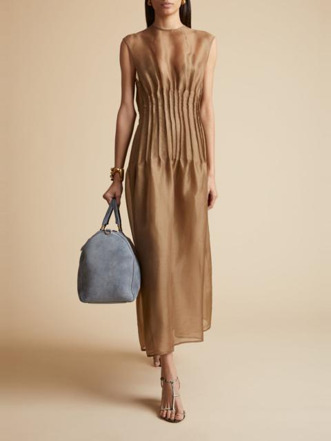 KHAITE The Wes Dress in Toffee