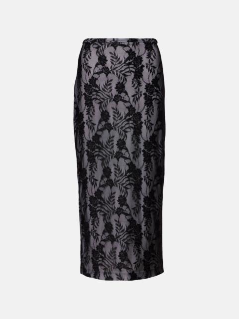NORMA KAMALI Lace midi skirt