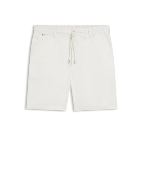 BOSS LINEN-BLEND SHORTS IN A MODERN FIT