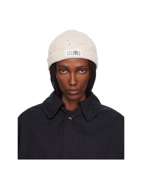 MM6 Maison Margiela Pink & Gray Amended Optical Ribs Beanie