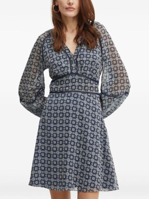 GUESS USA floral-pattern V-neck mini dress