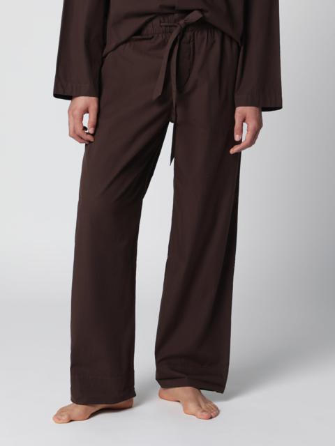 TEKLA Brown cotton pajama trousers