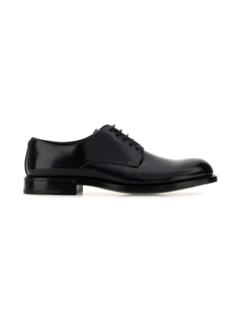 Dolce & Gabbana Black Leather Lace-up Shoes