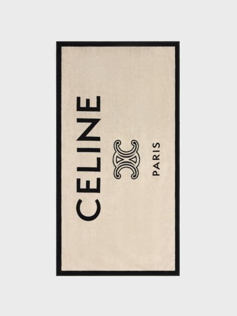 CELINE beach towel IN celine triomphe terry cotton