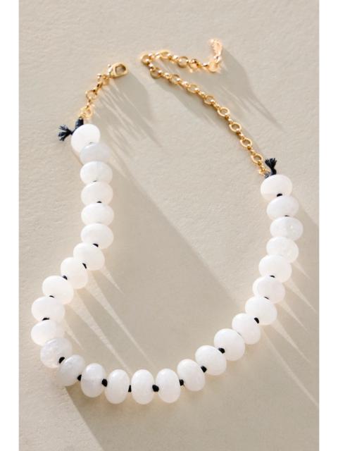 FREE PEOPLE Sabina Semiprecious Beaded Stone Choker Necklace