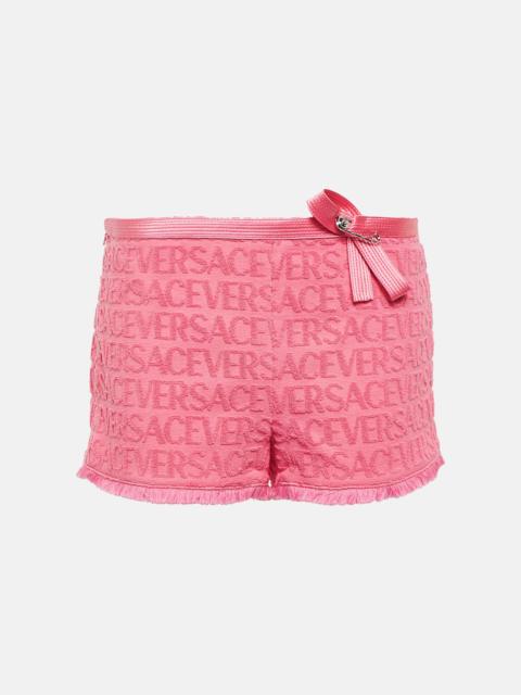 VERSACE x Dua Lipa Versace Allover cotton terry shorts