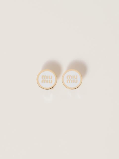 Miu Miu Enameled metal earrings
