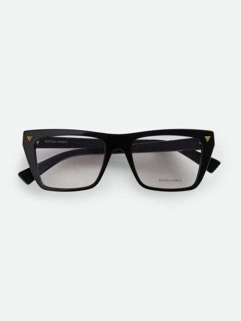 Bottega Veneta BV1258O Soft Recycled Acetate Square Eyeglasses