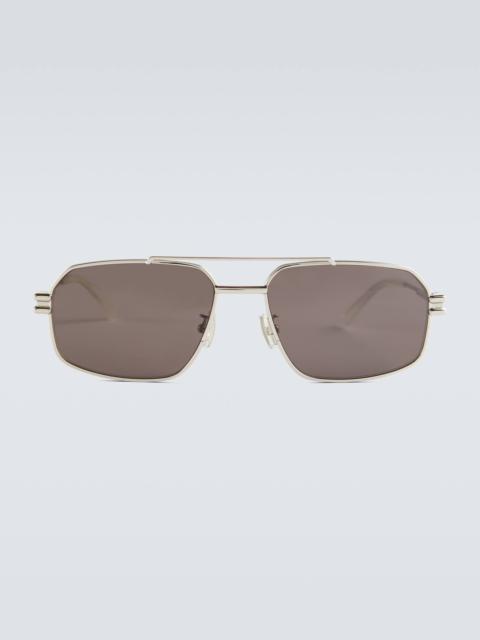 Bottega Veneta Metal-frame aviator sunglasses