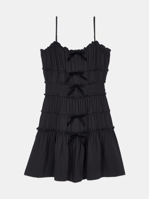 The Kooples SHORT BLACK DRESS WITH BOWS
