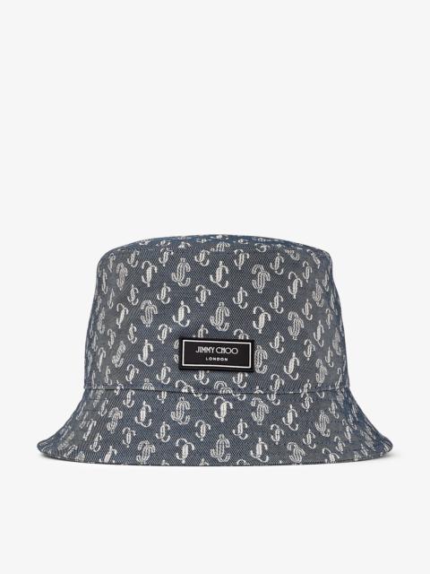 JIMMY CHOO Renata
Denim JC Monogram-Jacquard Bucket Hat