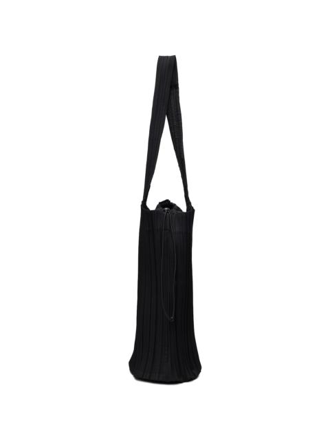 Pleats Please Issey Miyake Black Pleats Swan Tote