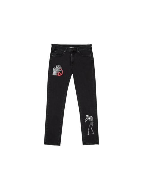 Off-White OFF-WHITE Undercover Slim 5 Pocket Denim Pants Black/Multicolor