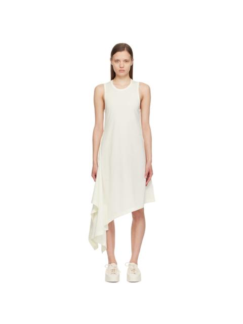 Y-3 Off-White Asymmetrical Midi Dress