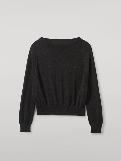 Johnstons of Elgin Finola Dark Grey Superfine Cashmere Jumper