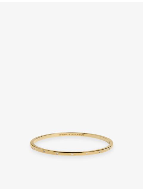 MONICA VINADER Essential Station 18ct Gold Vermeil Plated Sterling Silver and Lab-Grown Diamond Bangle