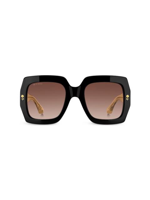 Etro square-frame logo-plaque sunglasses