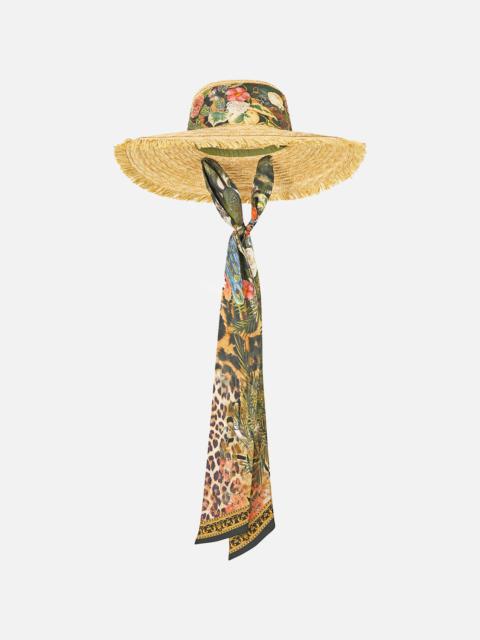 CAMILLA LARGE RAFFIA SUN HAT LEOTIGRA LAND