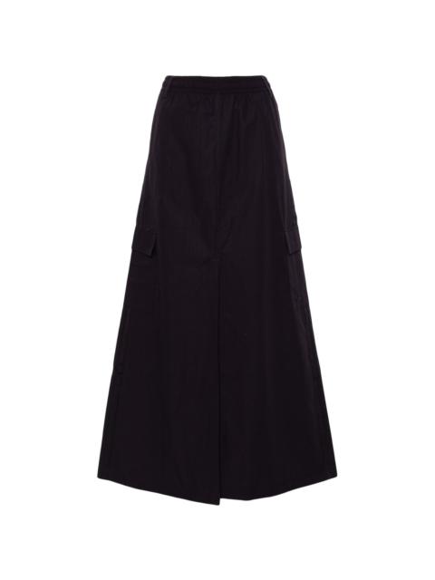 adidas pinstripe-print ripstop maxi skirt