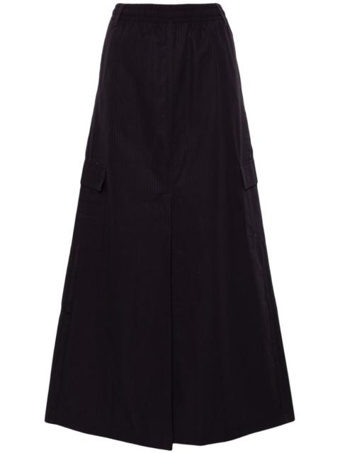 adidas pinstripe-print ripstop maxi skirt | REVERSIBLE