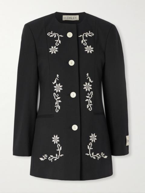 S.S.DALEY Embroidered Wool Jacket
