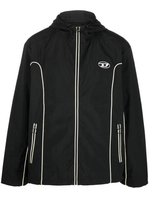 Diesel J-Hives logo-appliqué windbreaker