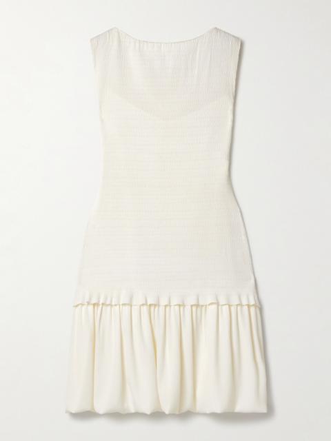 Proenza Schouler Martine 컨버터블 plissé-crepe 미니 드레스