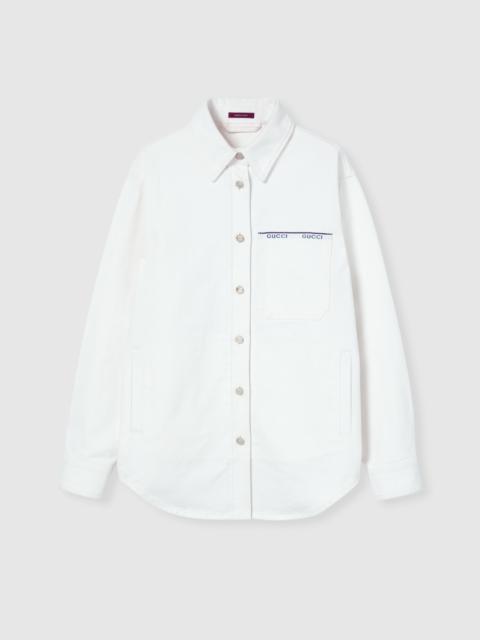 GUCCI Denim shirt with Gucci selvedge