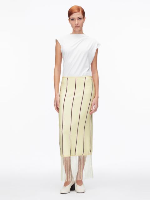 3.1 Phillip Lim Stripe Midi Skirt with Fringe