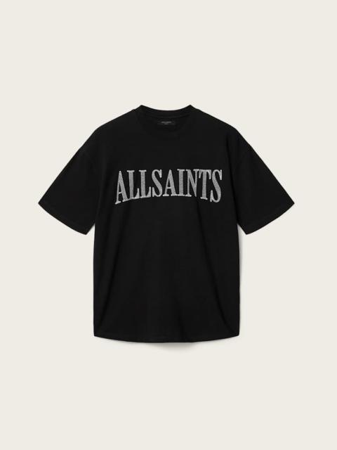 ALLSAINTS DASH ETTA OVERSIZED EMBROIDERED T-SHIRT