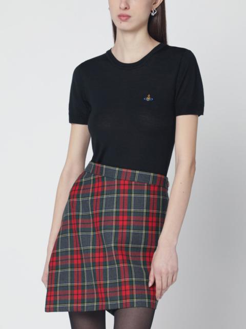 Vivienne Westwood Black Bea wool and silk top